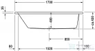 Duravit D-Code 170x75 szögletes kád 700099000000000 ( 700099 )