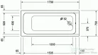 Duravit D-Code 170x75 egyenes kád 700100000000000 ( 700100 )