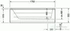Duravit D-Code 170x75 egyenes kád 700100000000000 ( 700100 )
