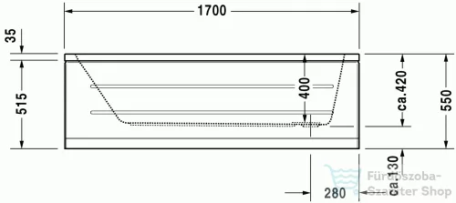 Duravit D-Code 170x75 egyenes kád 700100000000000 ( 700100 )