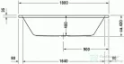 Duravit D-Code 180x80 szögletes kád 700101000000000 ( 700101 )