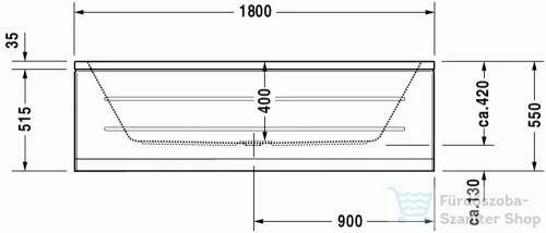 Duravit D-Code 180x80 szögletes kád 700101000000000 ( 700101 )
