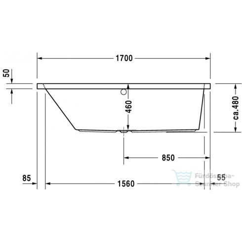 Duravit Vero 170x70 beépíthető fürdőkád 700131000000000 ( 700131 )
