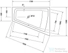 Duravit Paiova 170x130 beépíthető fürdőkád jobb oldali háttámlával 700215000000000 ( 700215 )