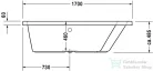 Duravit Paiova 170x130 beépíthető fürdőkád jobb oldali háttámlával 700215000000000 ( 700215 )