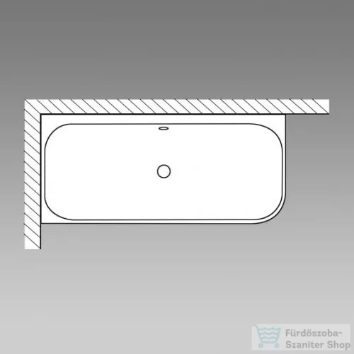 Duravit CAPE COD 190x90 cm-es kád illesztési nélküli előlappal,bal oldali sarokba 700362000000000