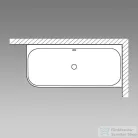 Duravit CAPE COD 190x90 cm-es kád illesztési nélküli előlappal,jobb oldali sarokba 700363000000000