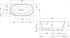 Duravit CAPE COD 190x90 cm-es fal elé tehető kád illesztés nélküli előlappal,700364000000000