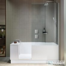   Duravit SHOWER+BATH 170x75 egyenes kád ajtóval,zuhanyfallal,átlátszó üveggel,jobbos sarokba,700404000000000