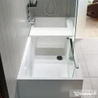 Duravit SHOWER+BATH 170x75 egyenes kád ajtóval,zuhanyfallal,átlátszó üveggel,jobbos sarokba,700404000000000