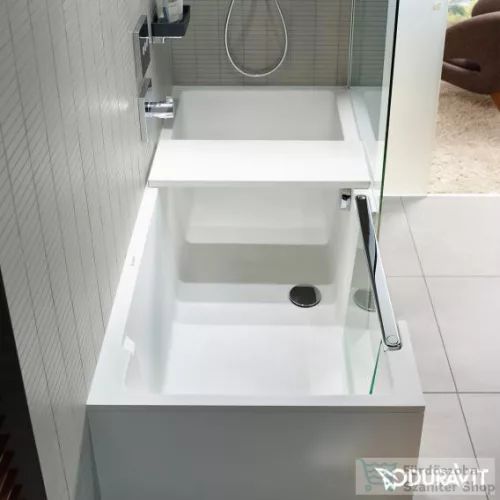 Duravit SHOWER+BATH 170x75 egyenes kád ajtóval,zuhanyfallal,átlátszó üveggel,jobbos sarokba,700404000000000
