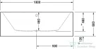 Duravit VERO AIR 180x80 cm-es szabadon álló kád illesztés nélküli akril előlappal,700418000000000