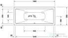Duravit VITRIUM DuroCast UltraResist 180x80 cm-es beépíthető kád lábbal, leeresztő nélkül, matt világosszürke 700426630000000