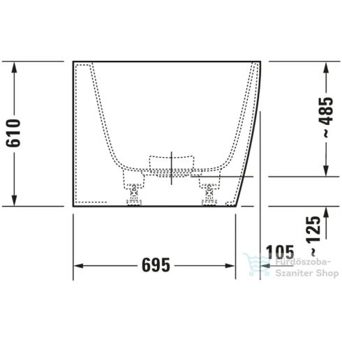 Duravit VITRIUM DuroCast UltraResist 180x80 cm-es falhoz tolható fürdőkád, matt sötétszürke 700429650000000