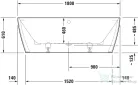 Duravit VITRIUM DuroCast UltraResist 180x80 cm-es falhoz tolható fürdőkád, matt bizánci kék 700429HB0000000