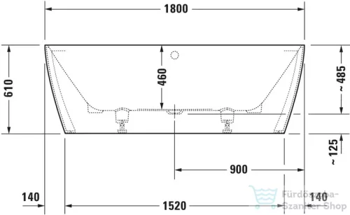 Duravit VITRIUM DuroCast UltraResist 180x80 cm-es falhoz tolható fürdőkád, matt bizánci kék 700429HB0000000