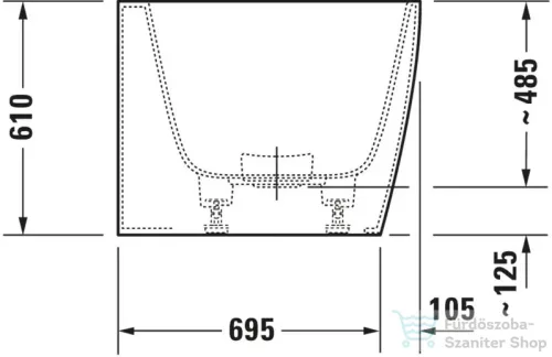 Duravit VITRIUM DuroCast UltraResist 180x80 cm-es falhoz tolható fürdőkád, matt bizánci kék 700429HB0000000
