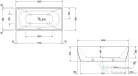 Duravit DURASQUARE 185x85 cm-es szabadonálló kád illesztés nélküli előlappal,speciális lefolyóval,700430000000000