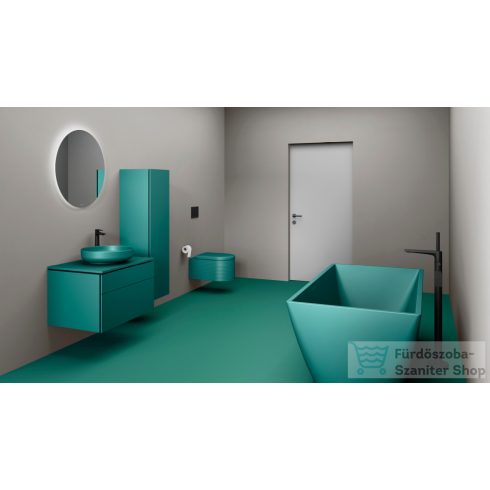 Duravit VITRIUM DuroCast UltraResist 185x85 cm-es szabadon álló fürdőkád leeresztővel, matt olajkék 700430HA0000000 