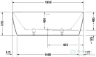 Duravit VITRIUM DuroCast UltraResist 185x85 cm-es szabadon álló fürdőkád leeresztővel, matt fahéj 700430HC0000000