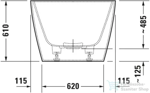 Duravit VITRIUM DuroCast UltraResist 185x85 cm-es szabadon álló fürdőkád leeresztővel, matt fahéj 700430HC0000000
