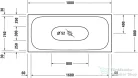 Duravit Xviu 180x80 szabadonálló kád pezsgő színű állvánnyal 700443000B10000 ( 700443 )