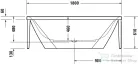 Duravit Xviu 180x80 szabadonálló kád pezsgő színű állvánnyal 700443000B10000 ( 700443 )