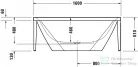 Duravit Xviu 160x80 szabadonálló kád fekete színű állvánnyal 700444000B20000 ( 700444 )
