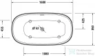 Duravit ZENCHA 160x85 cm-es szabadonálló kád illesztés nélküli előlappal,leeresztővel 700462000000000