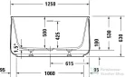 Duravit ZENCHA 125x125 cm-es szabadonálló kád illesztés nélküli előlappal,leeresztővel 700464000000000