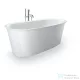 Duravit WHITE TULIP 160x85 cm-es szabadonálló kád,illesztés nélküli előlappal és állvánnyal,speciális le-és túlfolyóval, 700468000000000