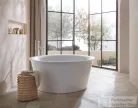 Duravit WHITE TULIP 140 cm-es szabadonálló kör alakú kád,illesztés nélküli előlappal és állvánnyal,speciális le-és túlfolyóval, 700470000000000