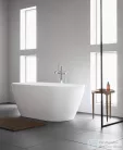 Duravit D-NEO 160x75 cm-es túlfolyó nélküli szabadonálló kád,illesztés nélküli előlappal és állvánnyal,speciális lefolyóval, 700486000000000