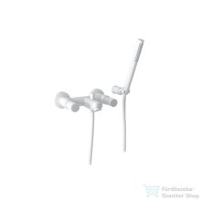   Bugnatese MOON kádtöltő csaptelep zuhanyszettel,matt fehér 7102BI