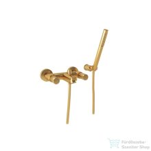   Bugnatese MOON kádtöltő csaptelep zuhanyszettel,szálcsiszolt arany 7102OS