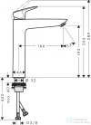 Hansgrohe LOGIS magasított mosdócsaptelep 190 leeresztő nélkül, króm 71091000