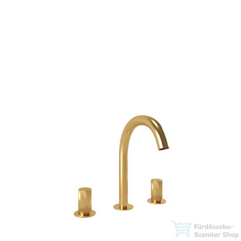 Bugnatese Moon 3 üléses mosdó csaptelep leeresztő nélkül,szálcsiszolt arany 7112SOS