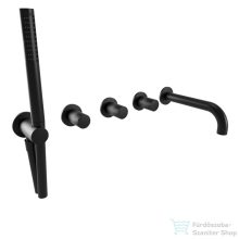   Bugnatese Moon falsík alatti kád csaptelep belső egységgel,zuhanyszettel,matt fekete 7119NE