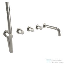   Bugnatese Moon falsík alatti kád csaptelep belső egységgel,zuhanyszettel,szálcsiszolt nikkel 7119NS