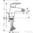Hansgrohe Logis egykaros bidé csaptelep 71204