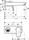 Hansgrohe LOGIS falsík alatti mosdócsaptelep 19,5 cm-es kifolyóval,nem zárható leeresztővel,matt fekete 71220670