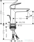 Hansgrohe LOGIS FINE mosdó csaptelep automata leeresztővel, króm 71251000