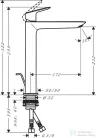 Hansgrohe LOGIS FINE egykaros mosdócsaptelep 240, automata leeresztővel, króm 71257000