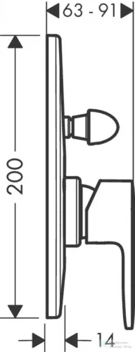 Hansgrohe VERNIS BLEND falsík alatti kád / zuhany csaptelep, króm 71449000