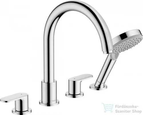 Hansgrohe VERNIS BLEND 4 üléses kádperemre szerelhető kád csaptelep, króm 71456000