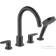 Hansgrohe VERNIS BLEND 4 üléses kádperemre szerelhető kád csaptelep, matt fekete 71456670