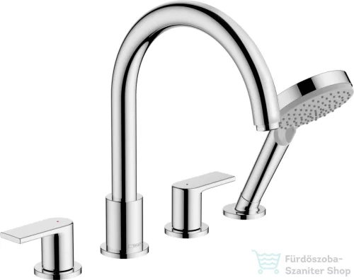 Hansgrohe VERNIS SHAPE 4 üléses peremre szerelhető kád csaptelep, króm 71459000