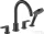 Hansgrohe VERNIS SHAPE 4 üléses peremre szerelhető kád csaptelep, matt fekete 71459670