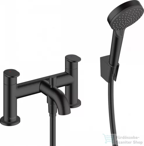 Hansgrohe VERNIS BLEND peremre szerelhető kádtöltő csaptelep zuhanyszettel, matt fekete 71461670