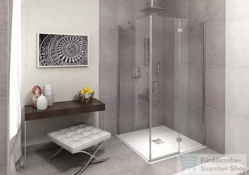 Sapho FLEXIA öntöttmárvány zuhanypadló 90x90x3cm, matt fehér 71546MAT